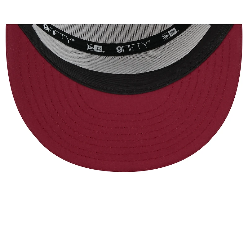Casquette snapback 9FIFTY à panneaux divisés New Era pour homme, blanc/bordeaux, Washington Commanders 2025 NFL Training Camp