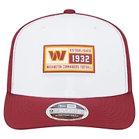 Casquette ajustable 9SEVENTY Washington Commanders Established Patch pour homme New Era blanc/bordeaux
