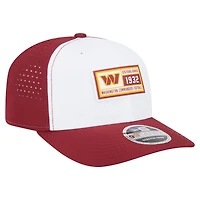 Men's New Era  White/Burgundy Washington Commanders Established Patch 9SEVENTY Adjustable Hat