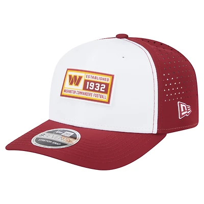 Men's New Era  White/Burgundy Washington Commanders Established Patch 9SEVENTY Adjustable Hat