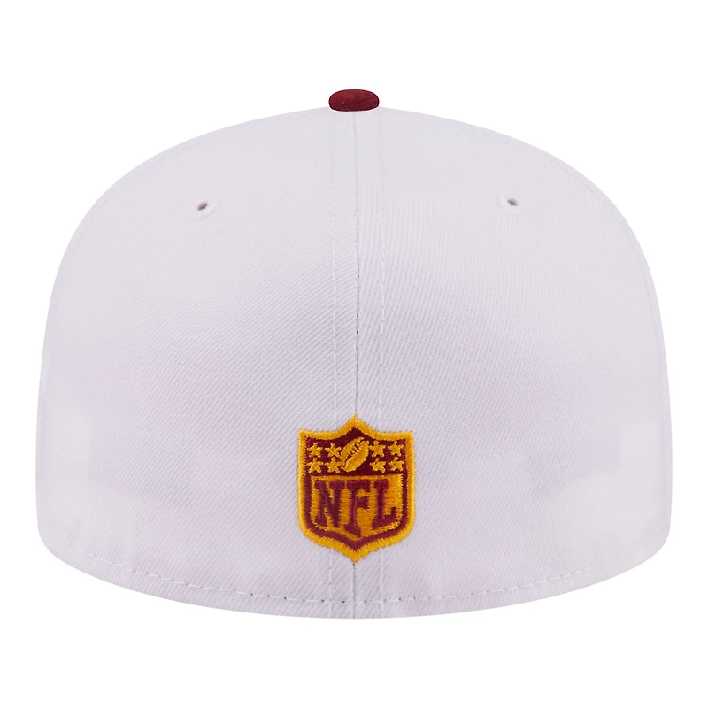 Men's New Era White/Burgundy Washington Commanders Retro Swoop 59FIFTY Fitted Hat