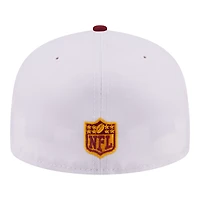 Men's New Era White/Burgundy Washington Commanders Retro Swoop 59FIFTY Fitted Hat
