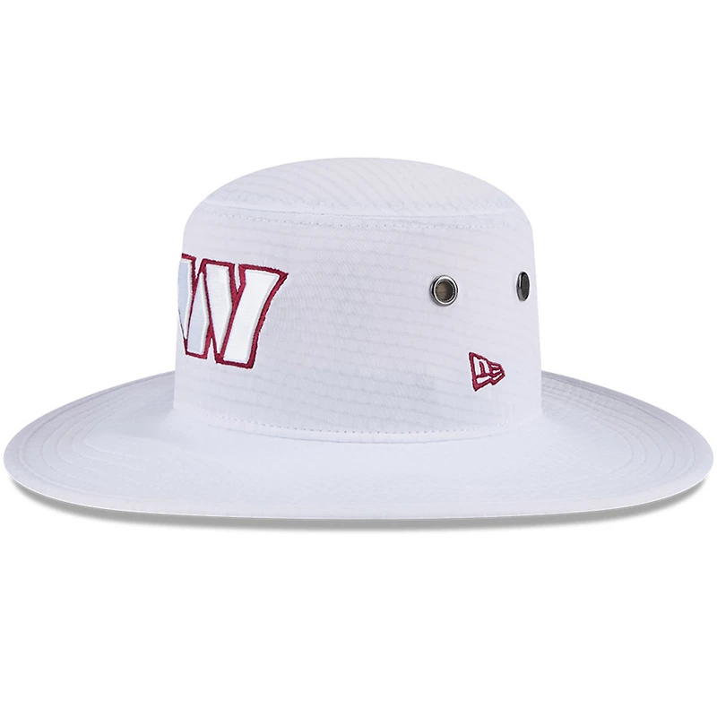 Men's New Era White Washington Commanders 2024 NFL Training Camp Panama Bucket Hat