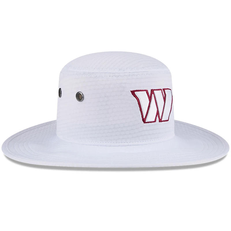 Men's New Era White Washington Commanders 2024 NFL Training Camp Panama Bucket Hat