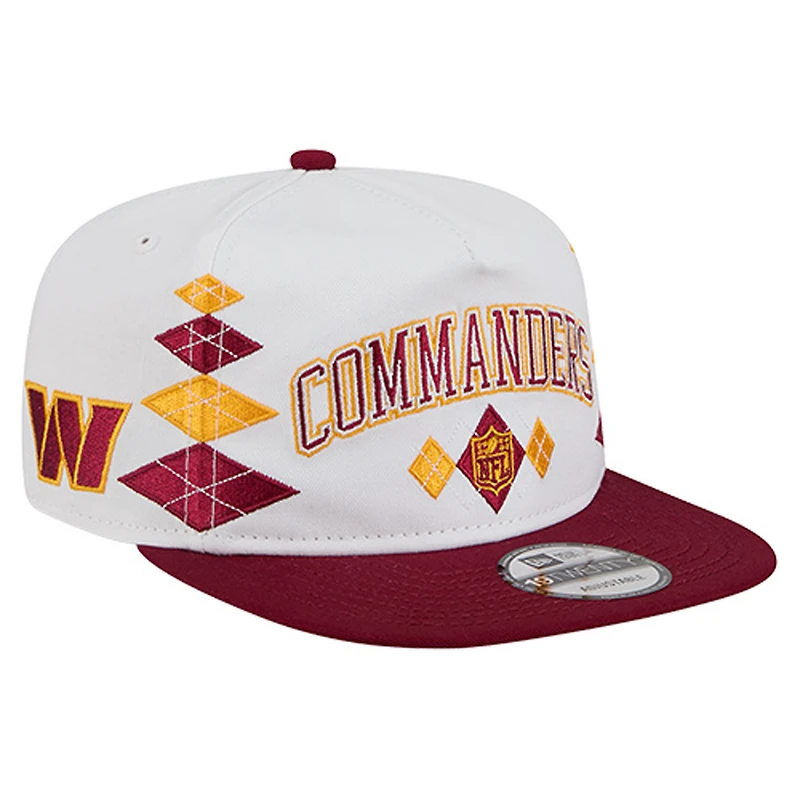 Casquette ajustable New Era blanche Washington Commanders Argyle 19TWENTY pour homme