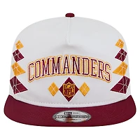 Men's New Era  White Washington Commanders Argyle 19TWENTY Adjustable Hat