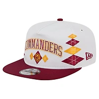 Casquette ajustable New Era blanche Washington Commanders Argyle 19TWENTY pour homme