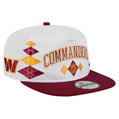 Men's New Era  White Washington Commanders Argyle 19TWENTY Adjustable Hat