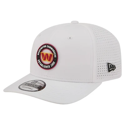Casquette ajustable New Era COOLERA 9SEVENTY blanche Washington Commanders pour homme