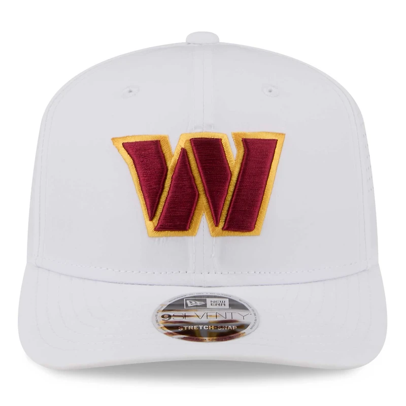 Men's New Era White Washington Commanders Name Plate 9SEVENTY Adjustable Hat