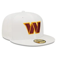 Casquette ajustée New Era Washington Commanders Omaha 59FIFTY blanche pour homme