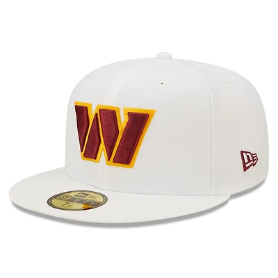 Casquette ajustée New Era Washington Commanders Omaha 59FIFTY blanche pour homme