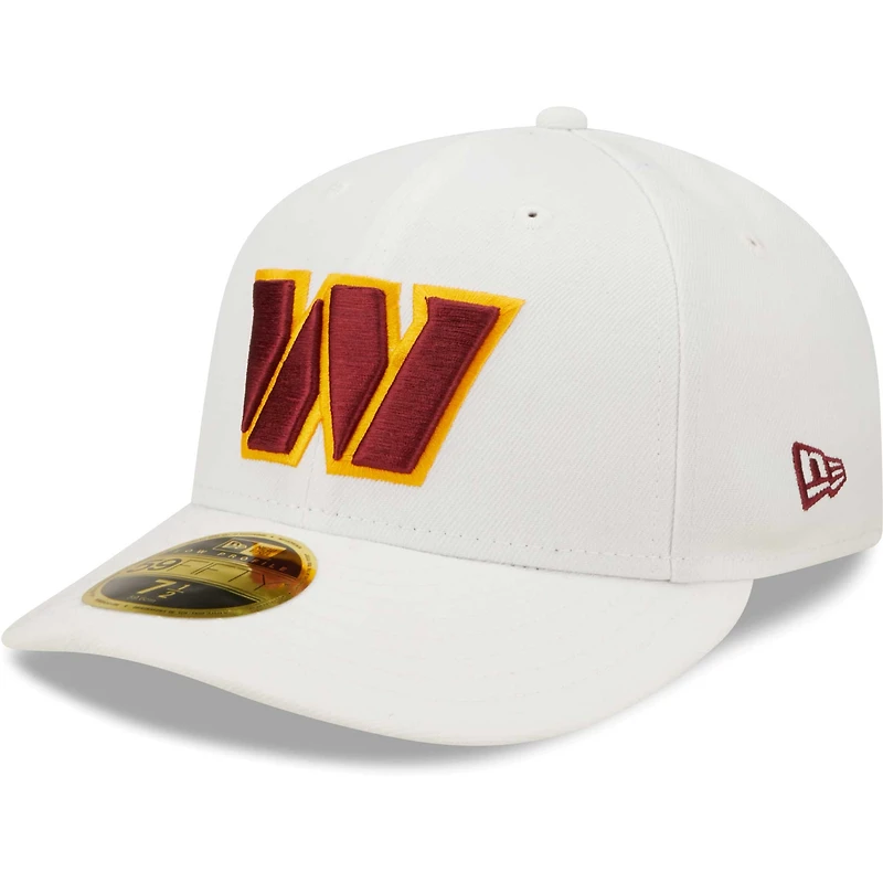 Casquette ajustée 59FIFTY à profil bas Washington Commanders Omaha New Era pour homme, blanche