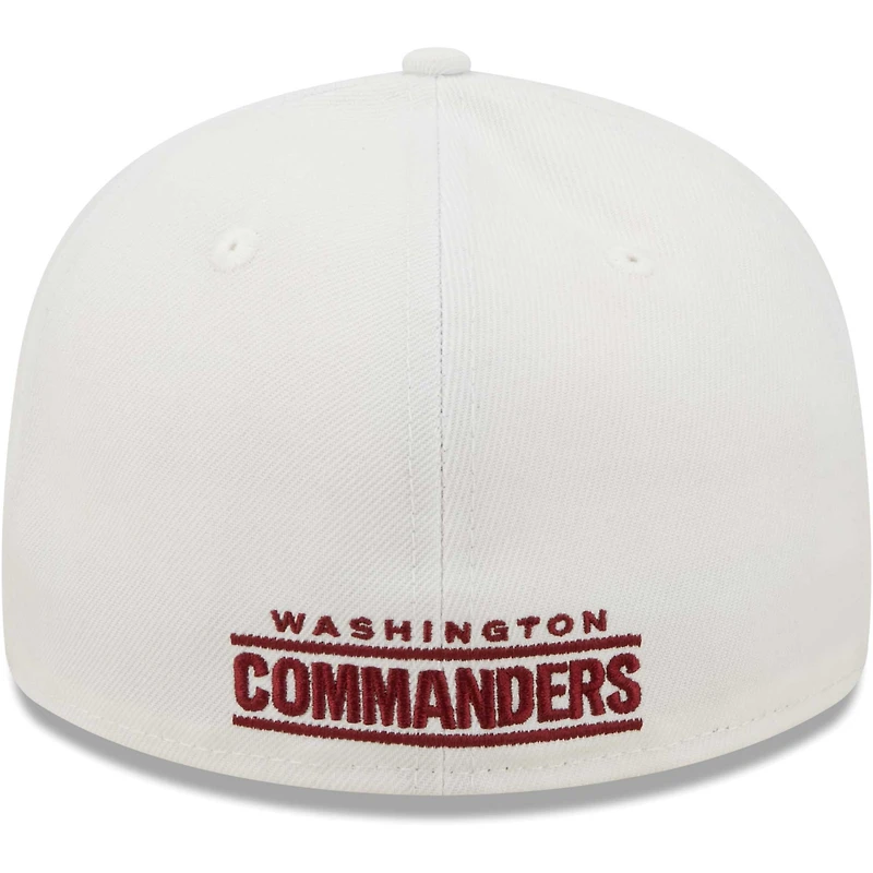 Men's New Era White Washington Commanders Omaha Low Profile 59FIFTY Fitted Hat
