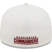 Men's New Era White Washington Commanders Omaha Low Profile 59FIFTY Fitted Hat
