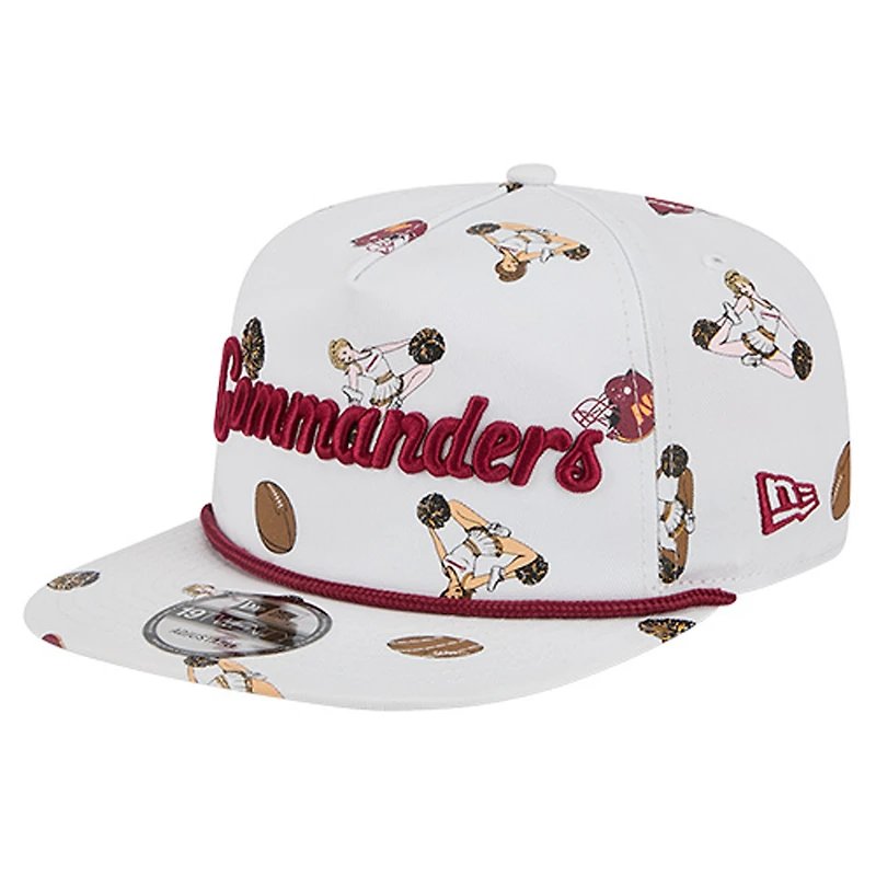 Men's New Era White Washington Commanders Team Cheer 19TWENTY Snapback Hat