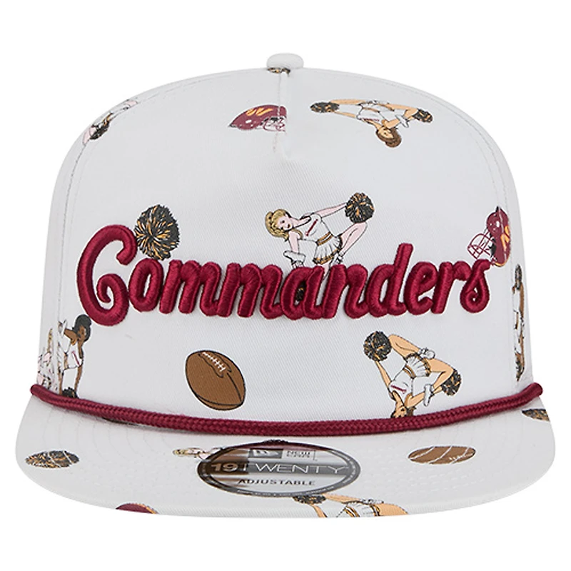 Men's New Era White Washington Commanders Team Cheer 19TWENTY Snapback Hat