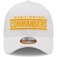 Casquette 39THIRTY Flex Iced II des Washington Commanders pour homme New Era, blanche