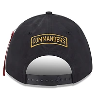 Casquette ajustable A-Frame 9FORTY noire des Washington Commanders de New Era x Alpha Industries pour homme