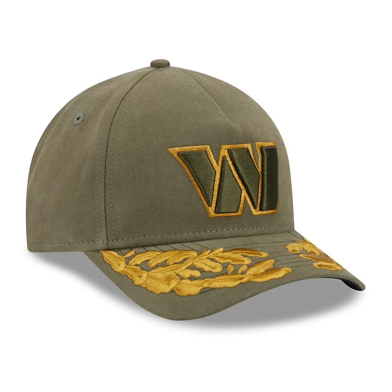 Men's New Era x Alpha Industries  Olive Washington Commanders A-Frame 9FORTY Adjustable Hat