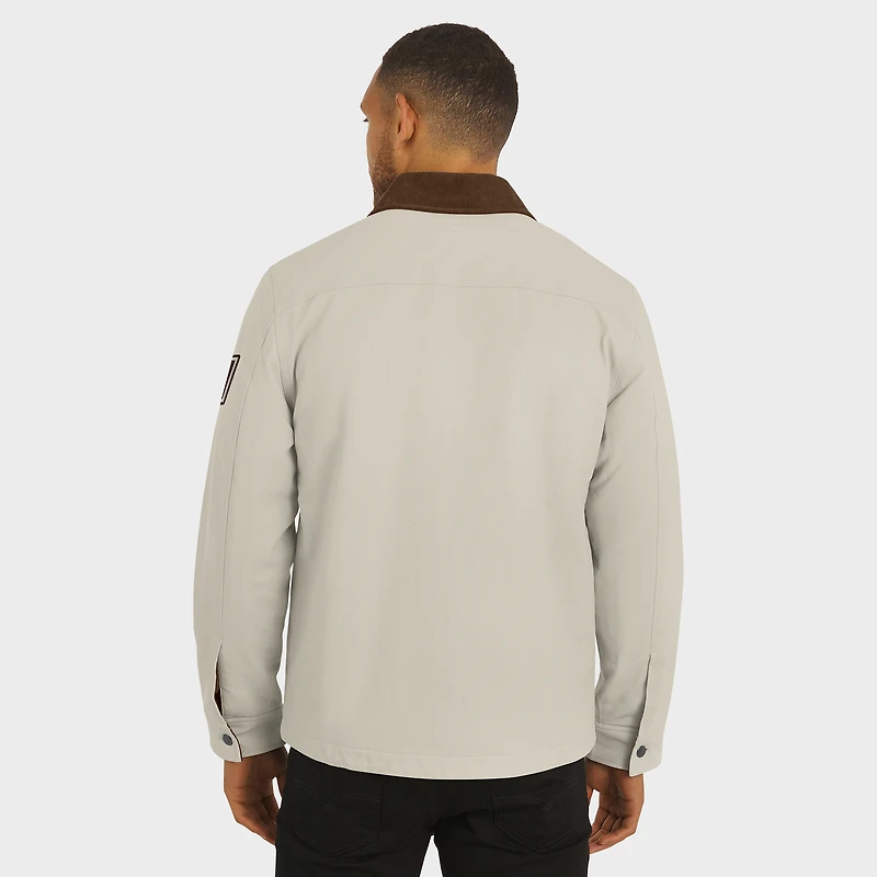 Men's NFL x Darius Rucker Collection by Fanatics Tan Washington Commanders Midweight Canvas Full-Button Jacket