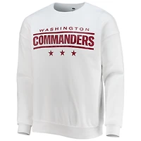 Collection NFL x Darius Rucker pour homme par Fanatics White Washington Commanders Star Sponge Fleece Pullover Sweatshirt