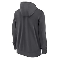 Sweat à capuche Nike anthracite Washington Commanders Primetime Club entièrement zippé pour homme