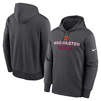Sweat à capuche Nike Anthracite Washington Commanders Toss Sweep Performance pour homme