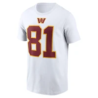 T-shirt Nike Art Monk blanc pour homme, avec nom et numéro d'un joueur retraité des Washington Commanders