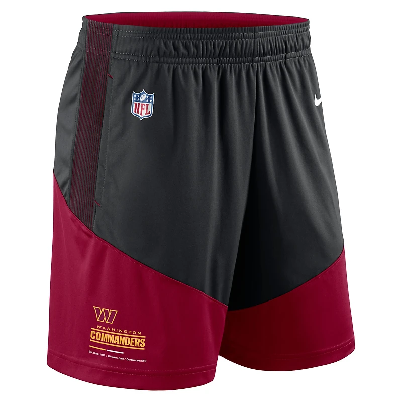 Men's Nike Black/Burgundy Washington Commanders Primary Lockup Performance - Shorts