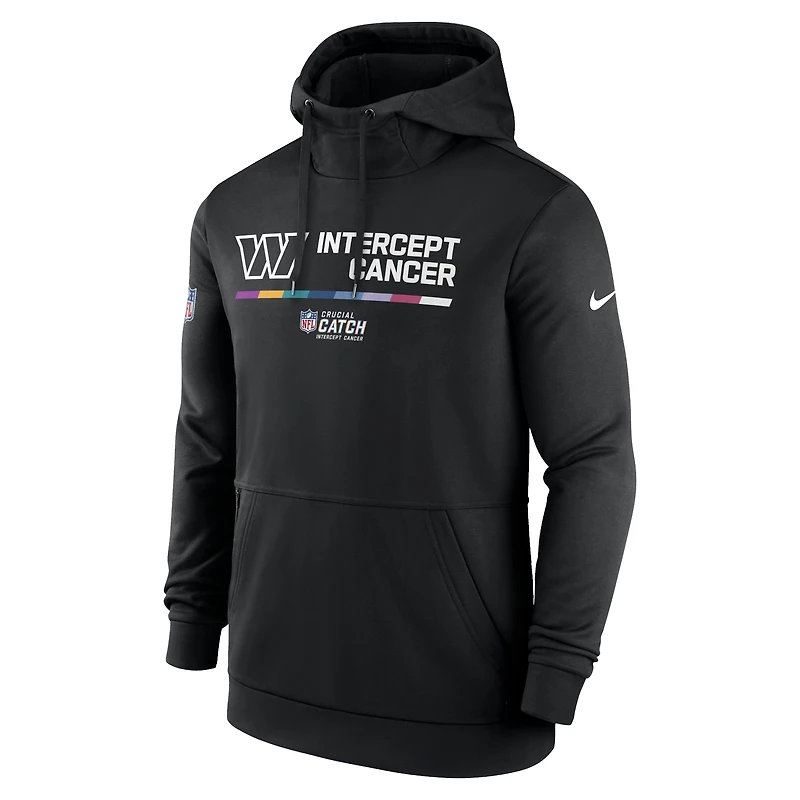 Chandail à capuchon Therma Performance pour homme Nike Washington Commanders 2022 NFL Crucial Catch - noir