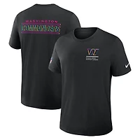 T-shirt Nike noir Washington Commanders 2025 NFL Crucial Catch Tri-Blend Dri-FIT pour homme