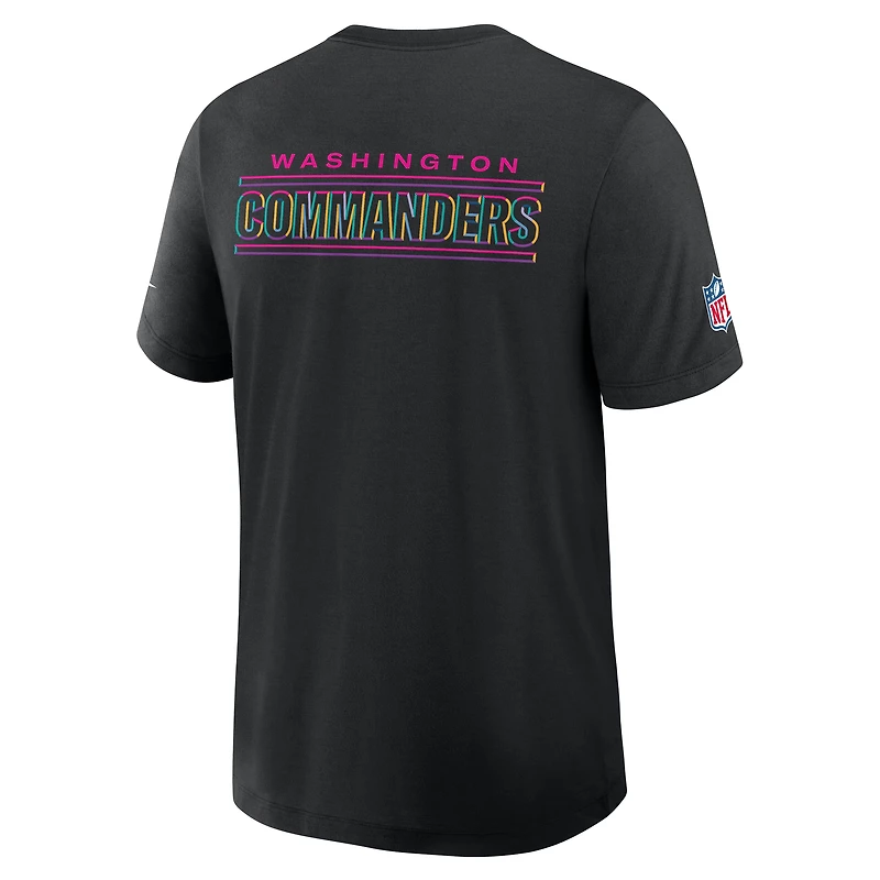 T-shirt Nike noir Washington Commanders 2025 NFL Crucial Catch Tri-Blend Dri-FIT pour homme