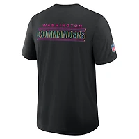 T-shirt Nike noir Washington Commanders 2025 NFL Crucial Catch Tri-Blend Dri-FIT pour homme