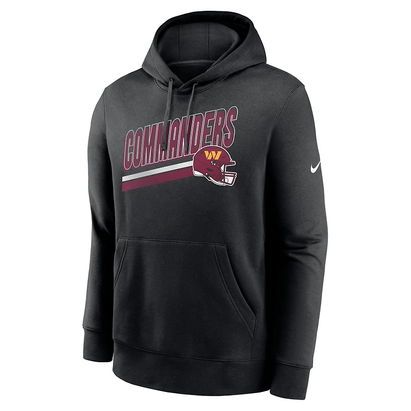 Sweat à capuche en polaire Nike Washington Commanders Club pour homme, noir