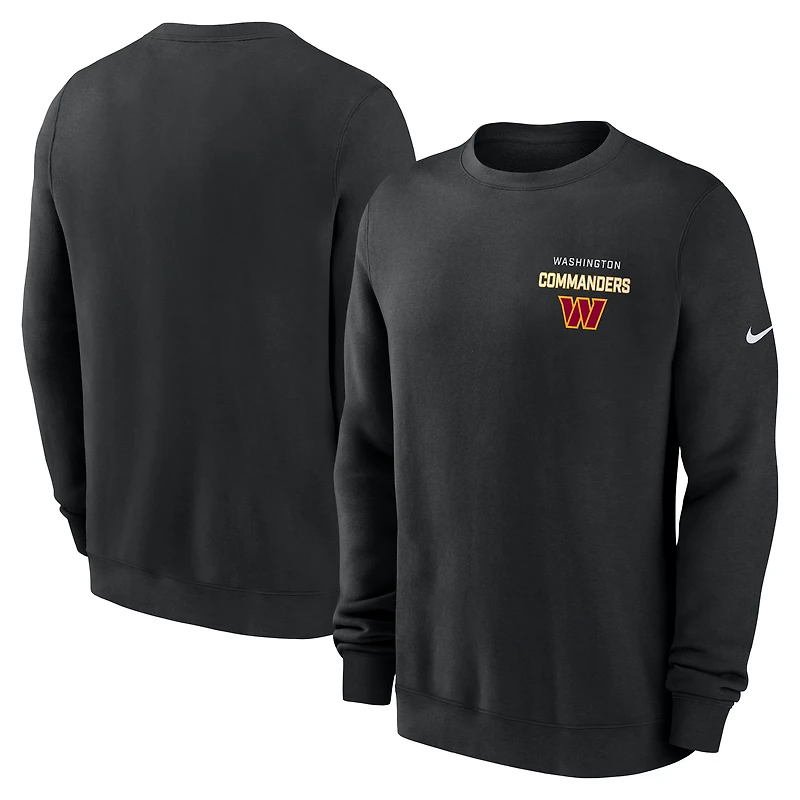Sweat-shirt en molleton Nike noir Washington Commanders Primetime Club pour homme