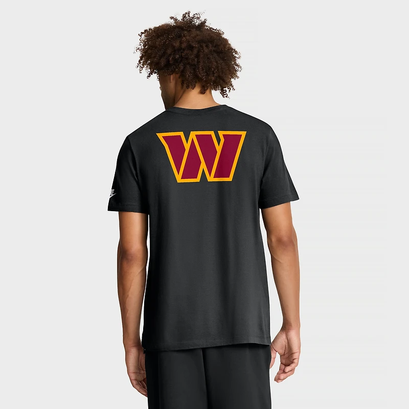 Men's Nike Black Washington Commanders Rewind Front and Back Hit Essential T-Shirt