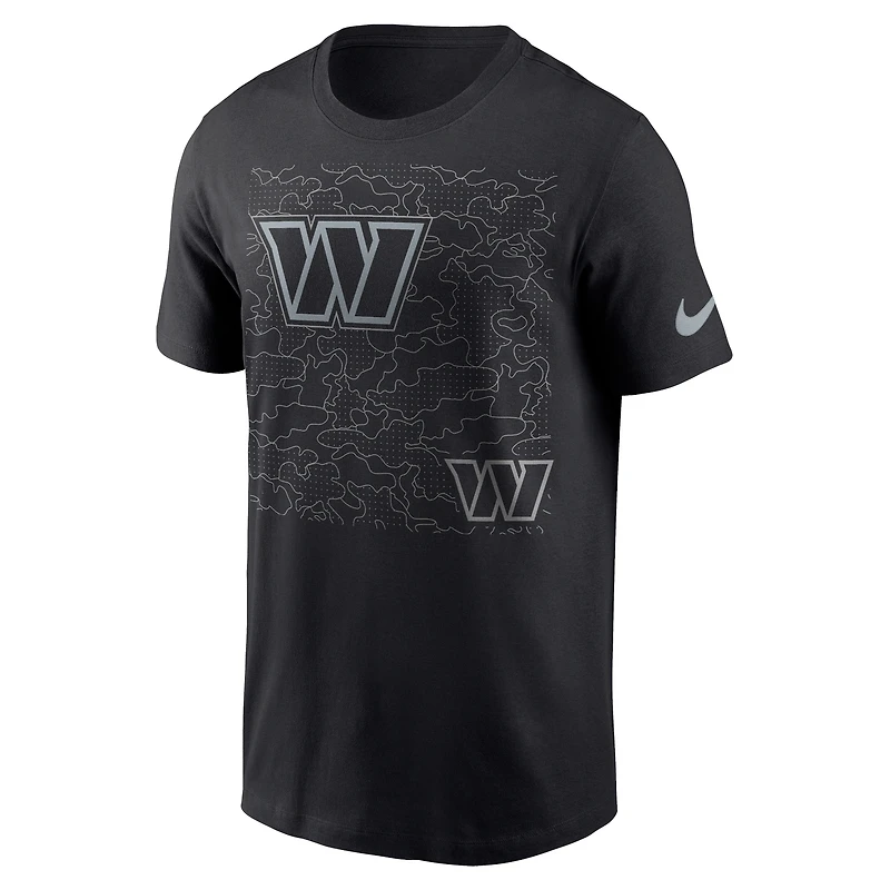 Men's Nike Black Washington Commanders RFLCTV T-Shirt