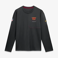 Men's Nike  Black Washington Commanders Sideline Coaches UV Dri-FIT Long Sleeve Shirt