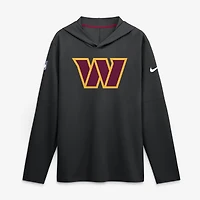 Men's Nike Black Washington Commanders Sideline Dri-FIT Long Sleeve Hooded T-Shirt