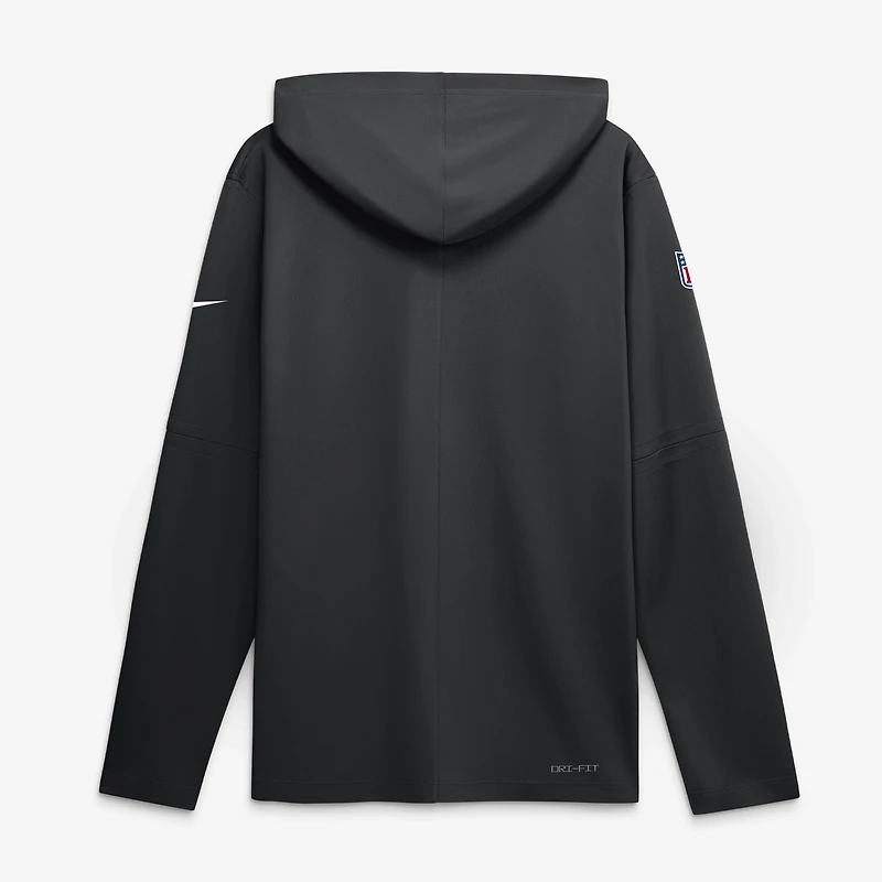 T-shirt à capuche manches longues Nike Washington Commanders Sideline Dri-FIT noir pour homme