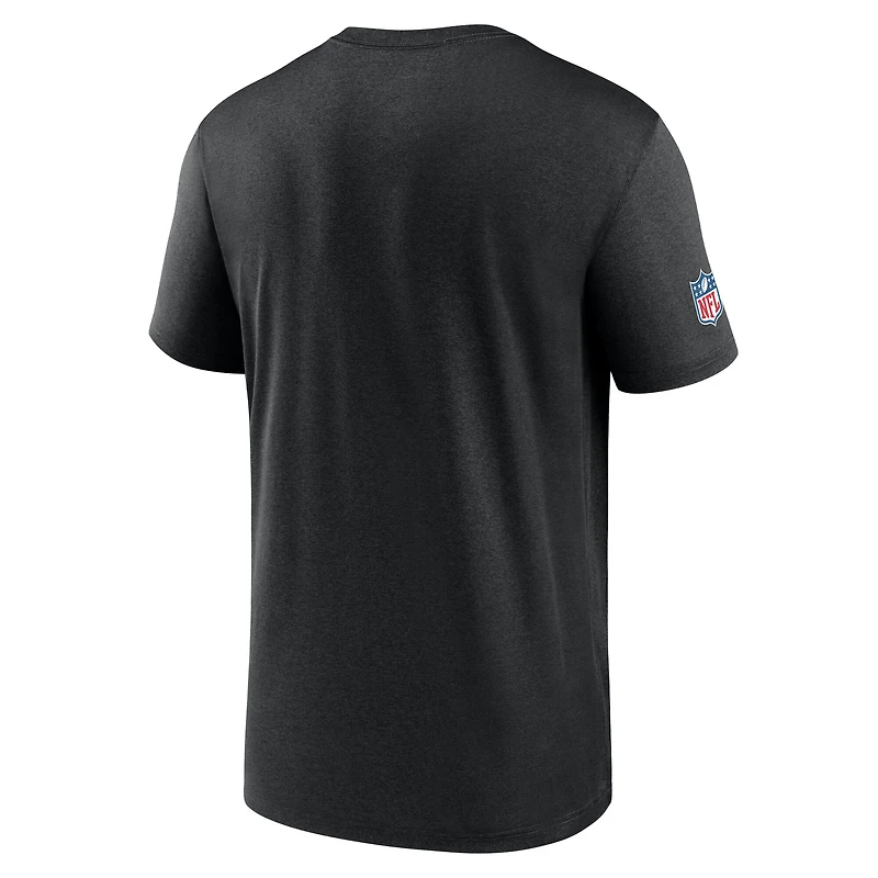 T-shirt Nike Dri-FIT noir pour homme, Washington Commanders, Sideline Legend, petit logo