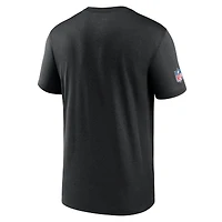 T-shirt Nike Dri-FIT noir pour homme, Washington Commanders, Sideline Legend, petit logo