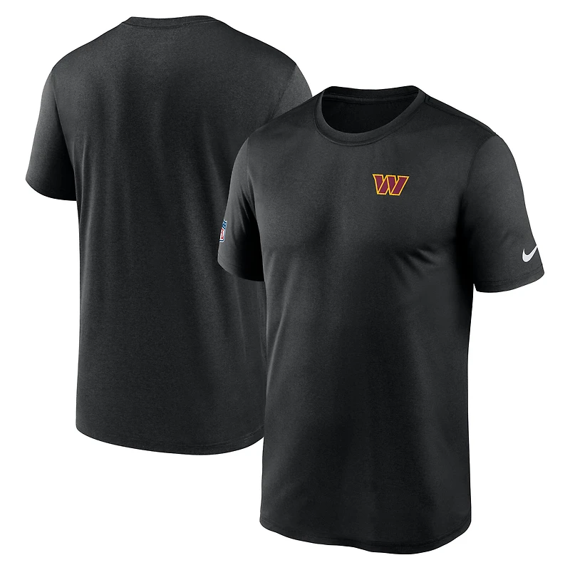 Men's Nike Black Washington Commanders Sideline Legend Small Logo Dri-FIT T-Shirt