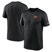 Men's Nike Black Washington Commanders Sideline Legend Small Logo Dri-FIT T-Shirt