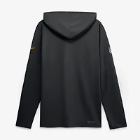 Haut à capuche léger manches longues Nike Washington Commanders Sideline pour homme, noir, avec technologie Dri-FIT.