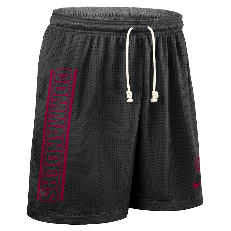Short réversible Nike Dri-FIT noir Washington Commanders pour homme
