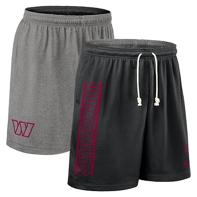 Men's Nike Black Washington Commanders Sideline Reversible Dri-FIT Shorts