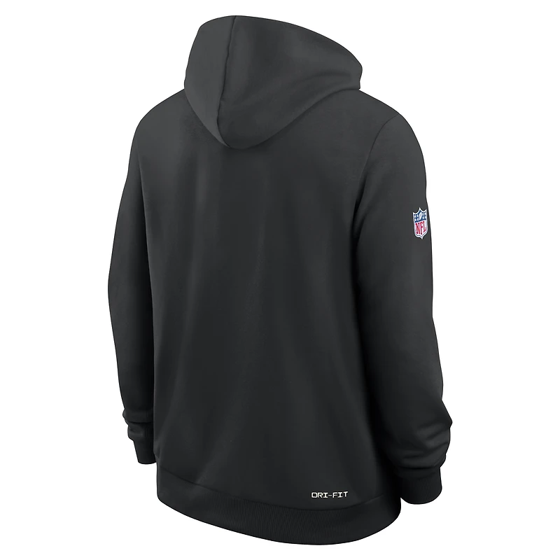 Men's Nike Black Washington Commanders Sideline Standard Issue Dri-FIT Full-Zip Hoodie