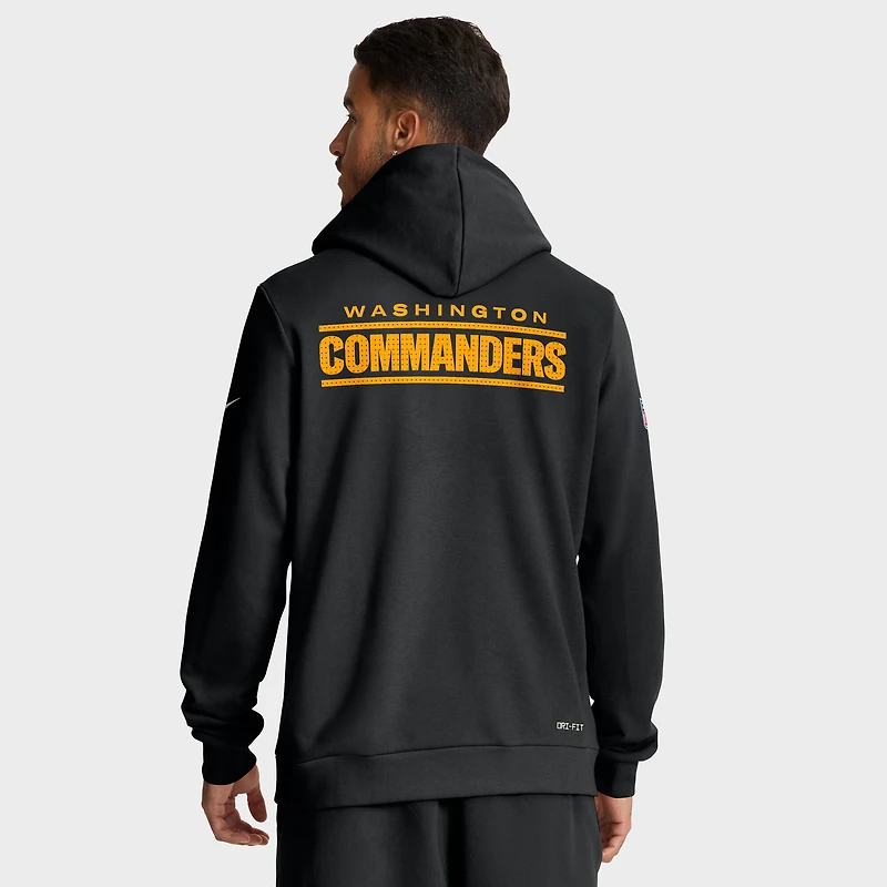 Men's Nike Black Washington Commanders Sideline Standard Issue Initial Home Dri-FIT Hoodie